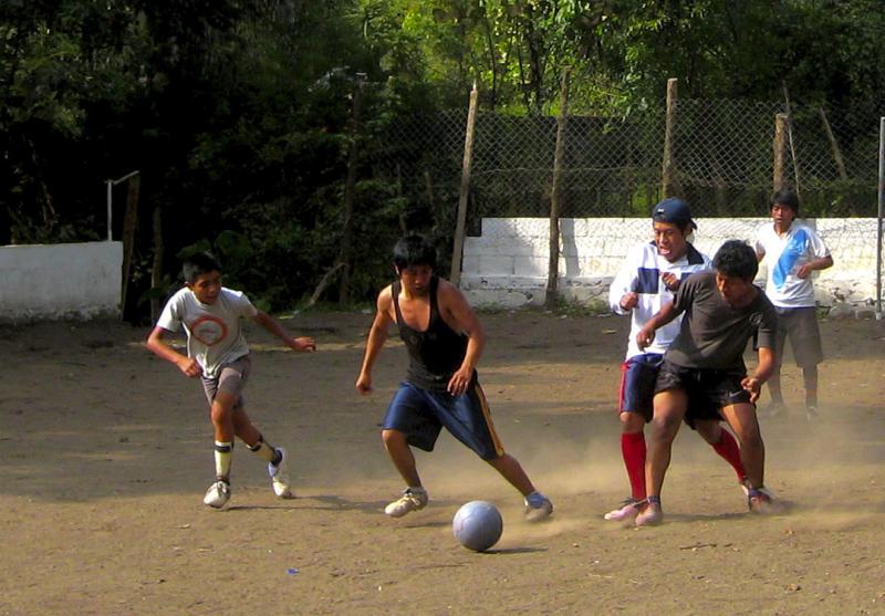 Santiagon  Atitlan soccer players - UNTITLED ©2007 Martin Oretsky